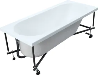 Акриловая ванна Aquanet Lotos 347157 165x70 см с каркасом и фронтальной панелью